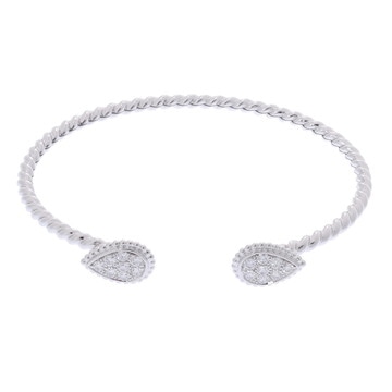 ブシュロン セルパンボエム ツイン モチーフ バングル #17 シルバー JBT0084017 K18ホワイトゴールド WG レディース ジュエリー 【中古】【jewelry】