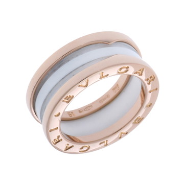 ブルガリ B-ZERO1 リング #51 ゴールド 347012 K18ピンクゴールド PG/ホワイトセラミック レディース ジュエリー 【中古】【jewelry】