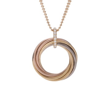 カルティエ トリニティ ネックレス 7連 ゴールド B7224806 K18イエローゴールド YG/K18ピンクゴールド PG/K18ホワイトゴールド レディース ジュエリー 【中古】【jewelry】