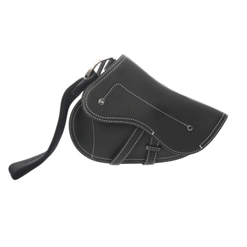 ディオール Saddle クラッチ ブラック グレインレザー ユニセックス バッグ 【中古】【bag】
