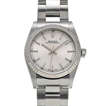 ロレックス オイスターパーペチュアル 77014 シルバー ユニセックス 時計 【中古】【wristwatch】