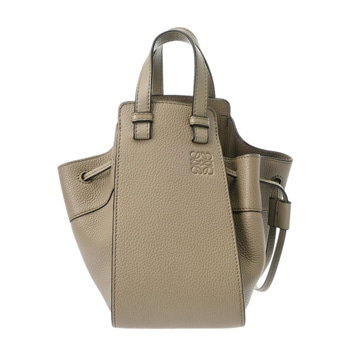 ロエベ ハンモック ドローストリングバッグ ミニ グレージュ A538V07X15 ソフトグレインカーフレザー レディース バッグ 【中古】【bag】