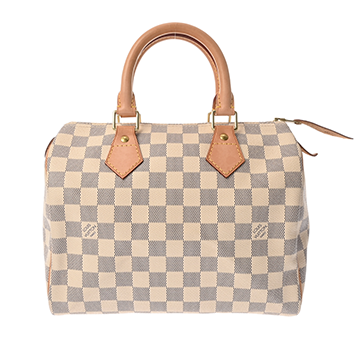 ルイ ヴィトン ダミエアズール スピーディ 25 ホワイト N41534 ダミエアズールキャンバス レディース バッグ 【中古】【bag】