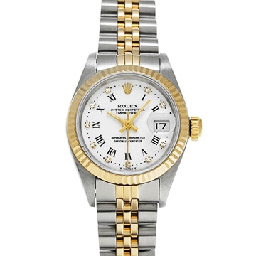 ロレックス デイトジャスト 69173G ホワイト/ダイヤモンド レディース 時計 【中古】【wristwatch】