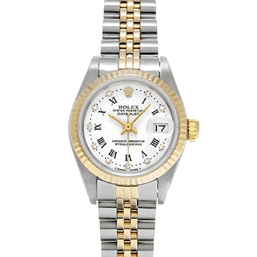 ロレックス デイトジャスト 69173G ホワイト/ダイヤモンド レディース 時計 【中古】【wristwatch】