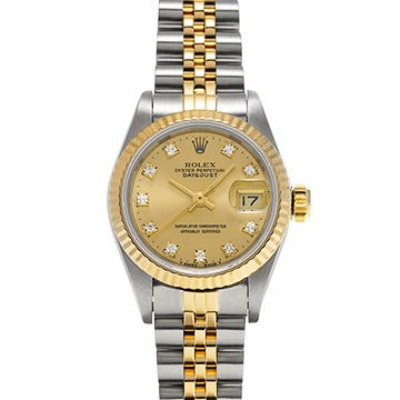 ロレックス デイトジャスト 69173G シャンパン/ダイヤモンド レディース 時計 【中古】【wristwatch】