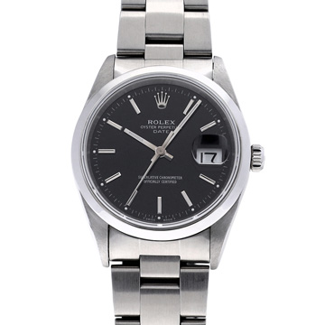 ロレックス オイスターパーペチュアル デイト 15200 ブラック メンズ 時計 【中古】【wristwatch】