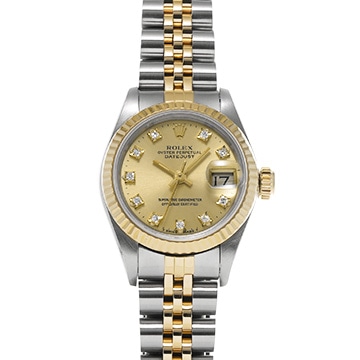 ロレックス デイトジャスト 69173G シャンパン/ダイヤモンド レディース 時計 【中古】【wristwatch】