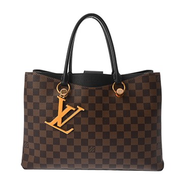 ルイ ヴィトン ダミエ LVリバーサイド ブラウン/ノワール N40050 ダミエキャンバス レディース バッグ 【中古】【bag】