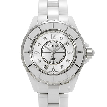 シャネル J12 33MM H2422 ホワイトシェル/ダイヤモンド レディース 時計 【中古】【wristwatch】