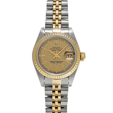 ロレックス デイトジャスト 69173 シャンパン レディース 時計 【中古】【wristwatch】