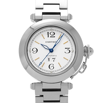 カルティエ パシャC ビッグデイト W31044M7 ホワイト ユニセックス 時計 【中古】【wristwatch】