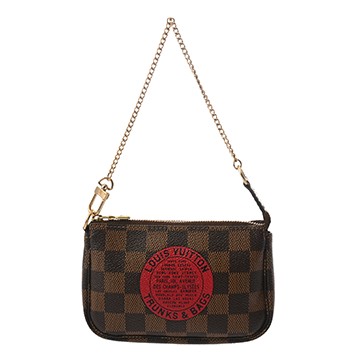 ルイ ヴィトン ダミエ ミニポシェットアクセソワール T&B ブラウン N58011 ダミエキャンバス レディース 【中古】【bag】