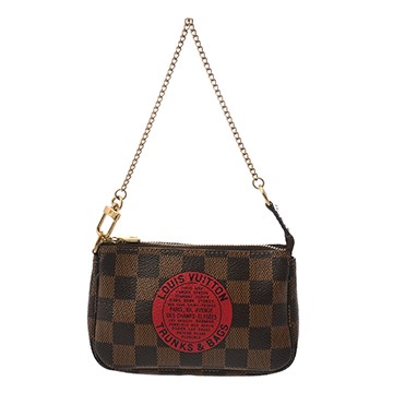 ルイ ヴィトン ダミエ ミニポシェットアクセソワール T&B ブラウン N58011 ダミエキャンバス レディース 【中古】【bag】