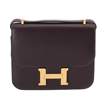 エルメス コンスタンス3 18 カシス ボックスカーフ レディース バッグ 【中古】【bag】