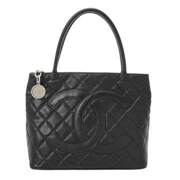 シャネル マトラッセ 復刻トート ブラック A01804 キャビアスキン レディース バッグ 【中古】【bag】