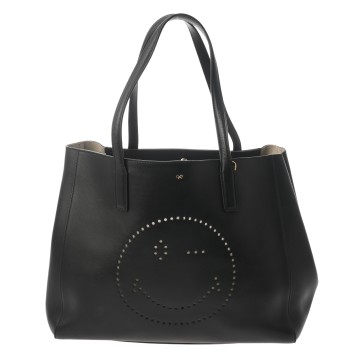 アニヤ ハインドマーチ トートバッグ ブラック レザー レディース バッグ 【中古】【bag】