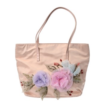 ヴァレンティノ ハンドバッグ ピンク レザー/シルク レディース バッグ 【中古】【bag】