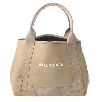 バレンシアガ ネイビーカバス S グレージュ 339933 レザー レディース バッグ 【中古】【bag】