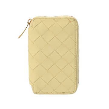ボッテガ ヴェネタ イントレチャート キーケース ライトイエロー 689522 レザー レディース 【中古】【other】