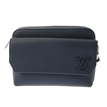 ルイ ヴィトン LVアエログラム ファストラインメッセンジャー ネイビー M22611 グレインカーフレザー メンズ バッグ 【中古】【bag】