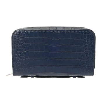 ルイ ヴィトン ジッピーXL ネイビー N93081 クロコダイル メンズ 財布 【中古】【purse】