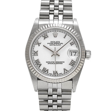 ロレックス デイトジャスト 68274 ホワイト ユニセックス 時計 【中古】【wristwatch】