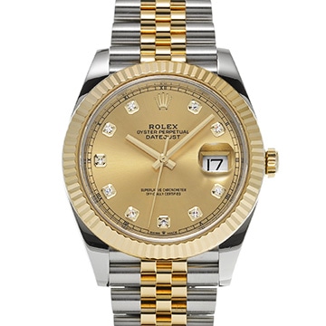 ロレックス デイトジャスト 41 126333G シャンパン/ダイヤモンド メンズ 時計 【中古】【wristwatch】