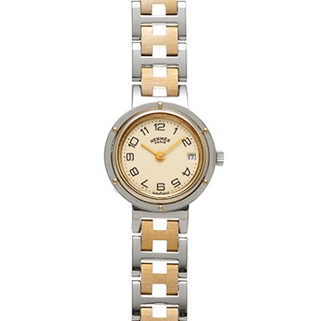 エルメス クリッパー CL3.240 アイボリー レディース 時計 【中古】【wristwatch】