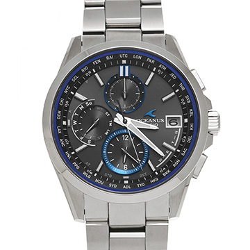 カシオ オシアナス クラシックライン OCW-T2600-1AJF ブラック/ブルー メンズ 時計 【中古】【wristwatch】