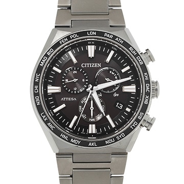 シチズン アテッサ ACT Line エコ・ドライブ CB5966-69E ブラック メンズ 時計 【中古】【wristwatch】