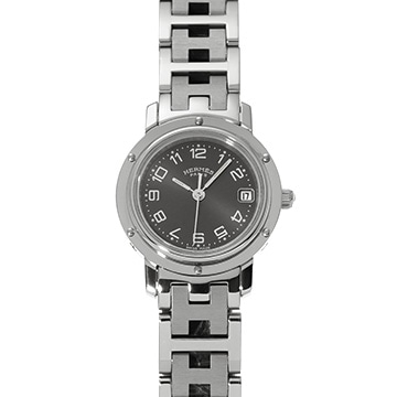 エルメス クリッパー CL4.210 グレー レディース 時計 【中古】【wristwatch】