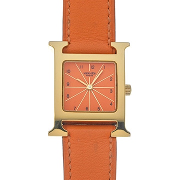 エルメス Hウォッチ HH1.201 オレンジ レディース 時計 【中古】【wristwatch】