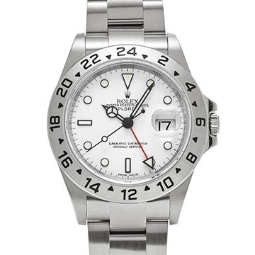 ロレックス エクスプローラーII 16570 ホワイト メンズ 時計 【中古】【wristwatch】