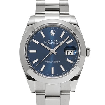 ロレックス デイトジャスト 41 126300 ブライトブルー メンズ 時計 【中古】【wristwatch】