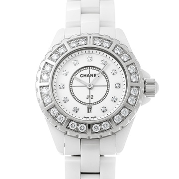 シャネル J12 33MM H2429 ホワイト/ダイヤモンド レディース 時計 【中古】【wristwatch】