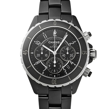 シャネル J12 クロノグラフ 41MM H0940 ブラックラッカー メンズ 時計 【中古】【wristwatch】