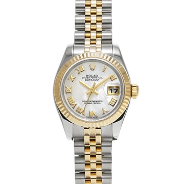 ロレックス デイトジャスト 179173NR ホワイトシェル レディース 時計 【中古】【wristwatch】