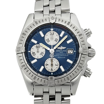 ブライトリング クロノマット エボリューション A156C45PA ブルー/シルバー メンズ 時計 【中古】【wristwatch】