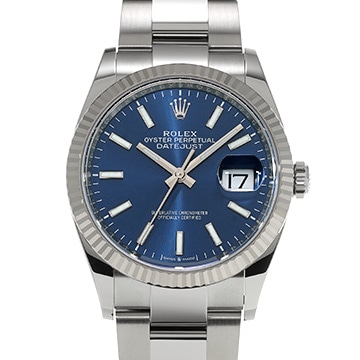 ロレックス デイトジャスト 36 126234 ブライトブルー メンズ 時計 【中古】【wristwatch】