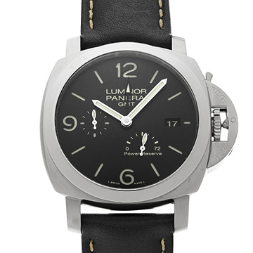 パネライ ルミノール GMT パワーリザーブ PAM00321 ブラック メンズ 時計 【中古】【wristwatch】