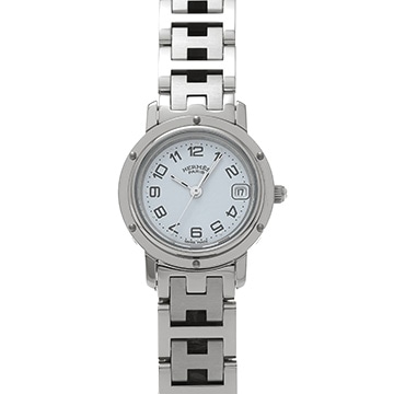 エルメス クリッパー CL4.210.130/3758 ホワイト レディース 時計 【中古】【wristwatch】