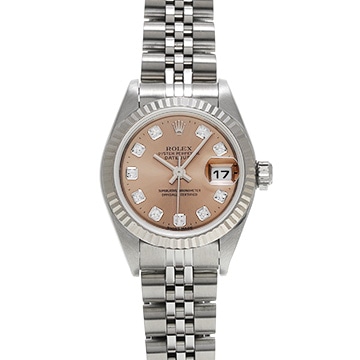ロレックス デイトジャスト 79174G ピンク/ダイヤモンド レディース 時計 【中古】【wristwatch】