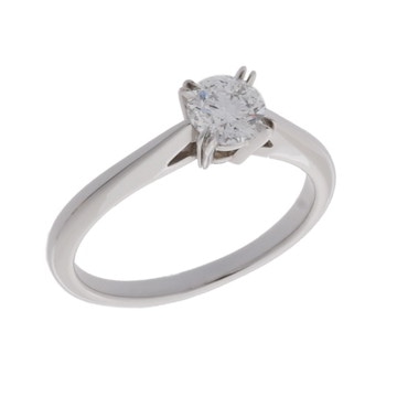 ハリー ウィンストン ラウンドカット ソリティア エンゲージメントリング シルバー RGDPRD005NSS-060 Pt950プラチナ レディース ジュエリー 【中古】【jewelry】