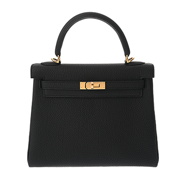 エルメス ケリー 25 内縫い 2WAY   ブラック トゴ レディース バッグ 【未使用】【bag】