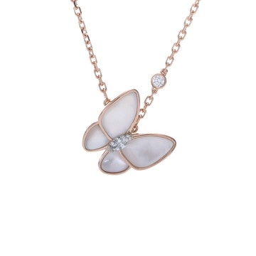 ヴァン クリーフ&アーペル ドゥパピヨン ネックレス ゴールド VCARO8FO00 K18ピンクゴールド PG レディース ジュエリー 【中古】【jewelry】