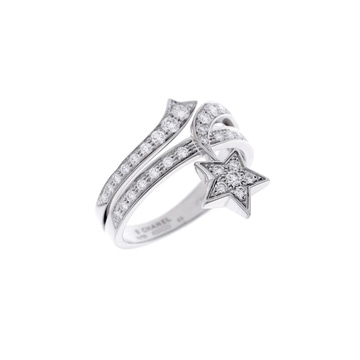 シャネル コメットリング #53 シルバー J10812 K18ホワイトゴールド WG レディース ジュエリー 【中古】【jewelry】