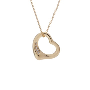 ティファニー オープンハート ネックレス 16MM ゴールド K18イエローゴールド YG レディース ジュエリー 【中古】【jewelry】