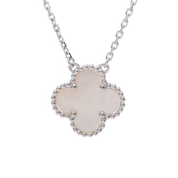 ヴァン クリーフ&アーペル ヴィンテージアルハンブラ ネックレス シルバー K18ホワイトゴールド WG レディース ジュエリー 【中古】【jewelry】