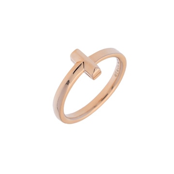 ティファニー Tワン ナロー リング ゴールド K18ピンクゴールド PG レディース ジュエリー 【中古】【jewelry】